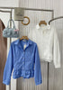 Summer Casual Collar Down Back Tie Ruffle Shirts